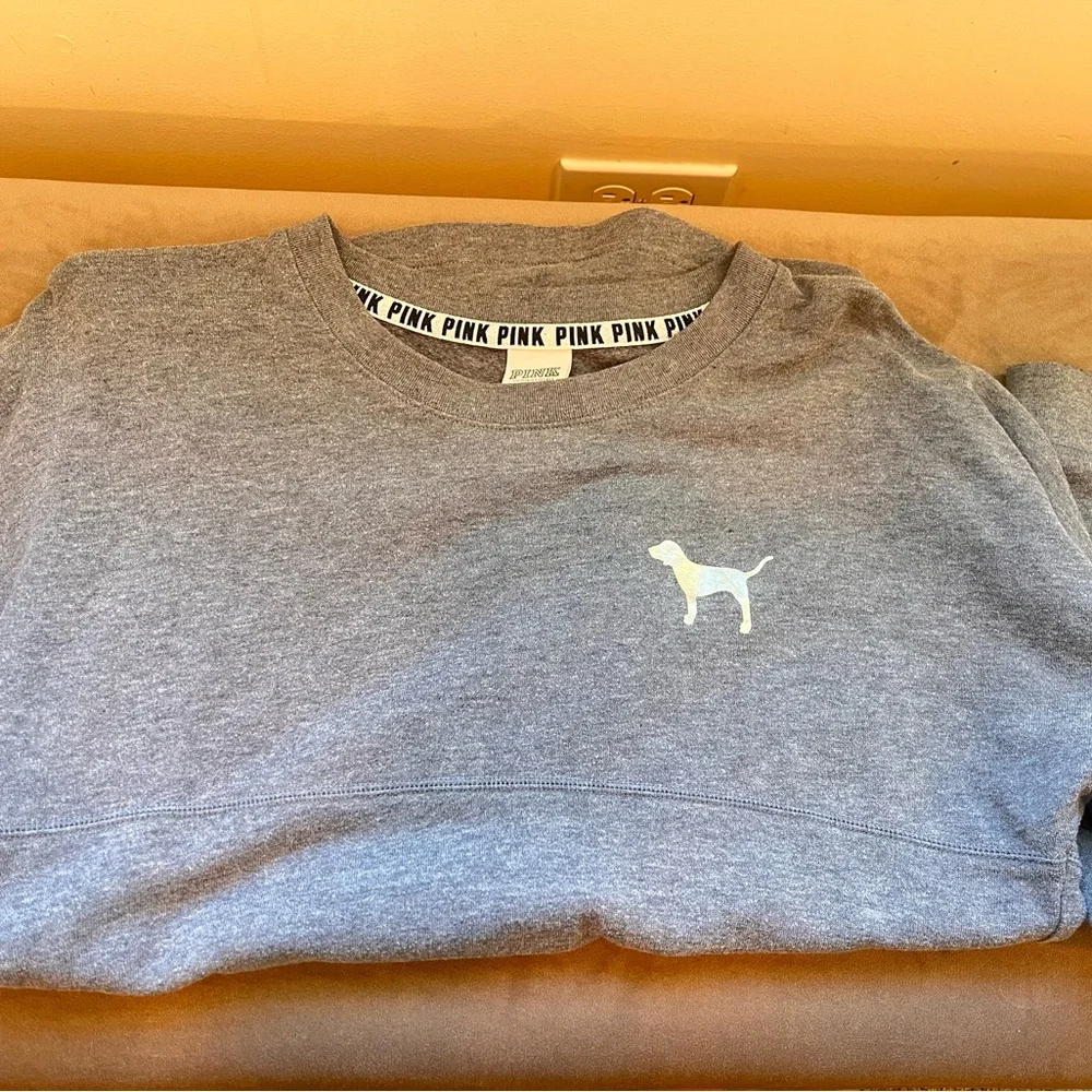 Victoria's Secret Gray Long Sleeve with Gold Sequins - Picture 3 of 10